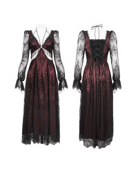 Vestido Gótico Elegante Rojo