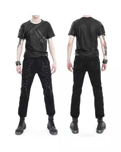 Asymmetric T-Shirt with Pocket for Men from Devil Fashion Brand at €61.90