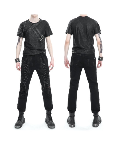 Camiseta Asimétrica con Bolsillo para Hombre