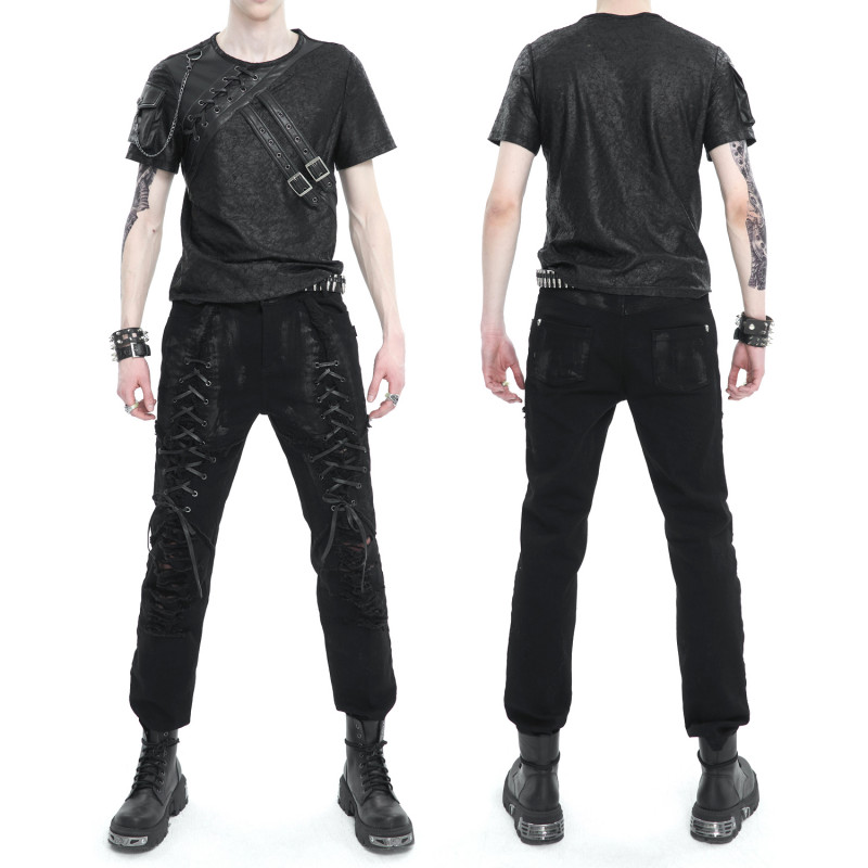 Camiseta Asimétrica con Bolsillo para Hombre