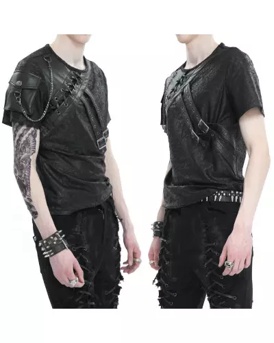 Asymmetrisches T-Shirt mit Tasche für Männer der Devil Fashion-Marke für 61,90 €