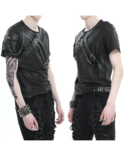 Camiseta Asimétrica con Bolsillo para Hombre