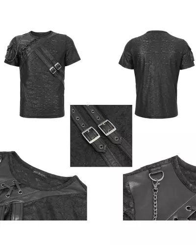 Asymmetrisches T-Shirt mit Tasche für Männer der Devil Fashion-Marke für 61,90 €