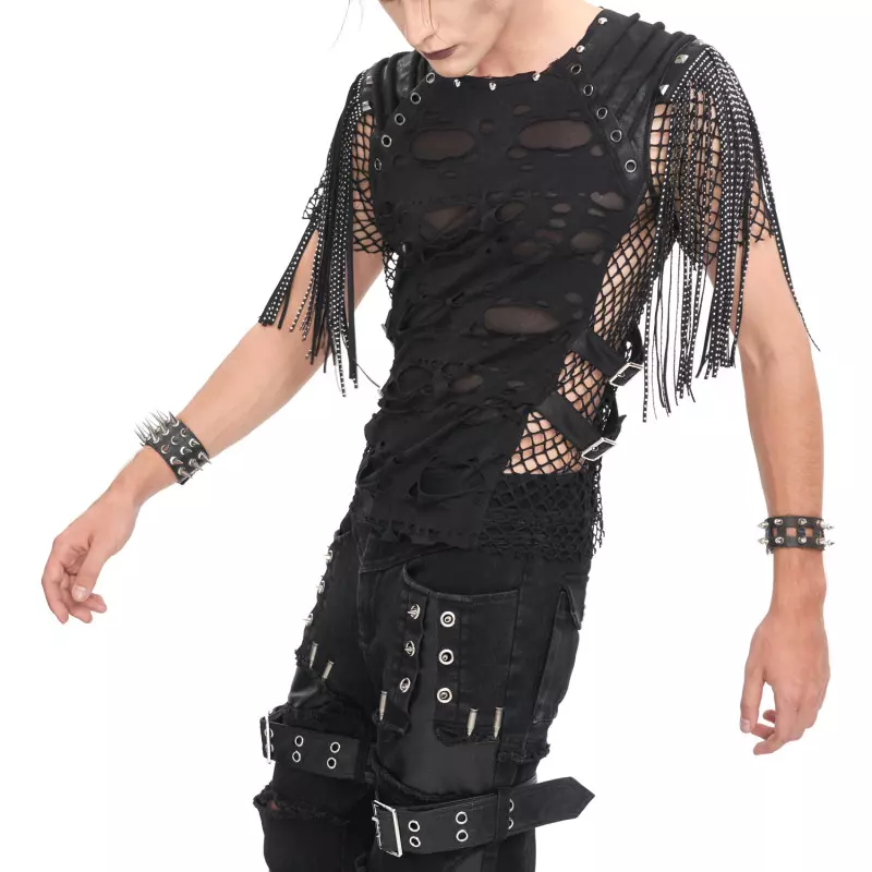 T-Shirt with Fringes for Men from Devil Fashion Brand at €75.50