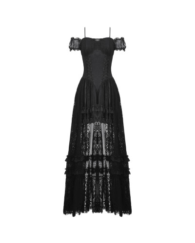 Vestido de Encaje Asimétrico