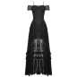 Asymmetrisches Spitzenkleid