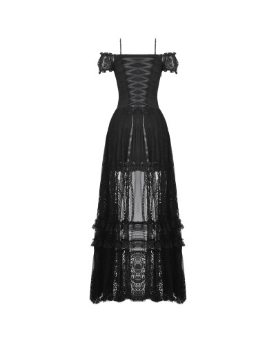 Vestido de Encaje Asimétrico