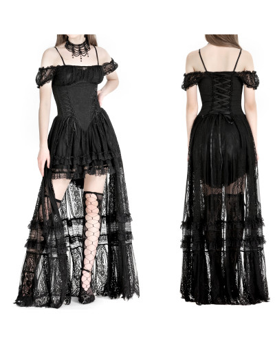 Vestido de Encaje Asimétrico