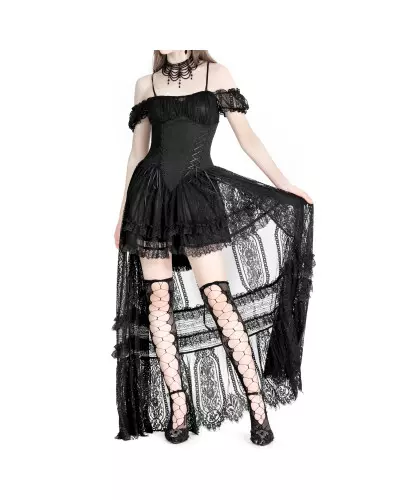 Asymmetrisches Spitzenkleid