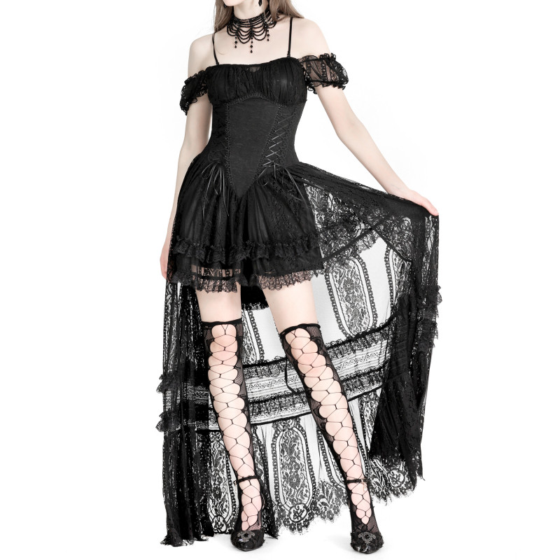Vestido de Encaje Asimétrico