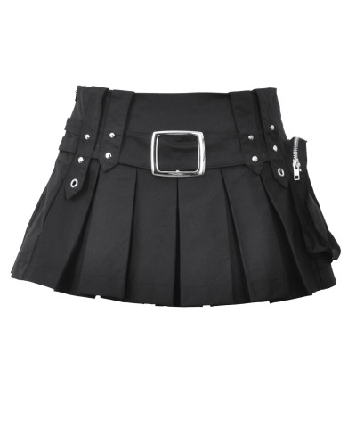 Saia Plissada com Bolso