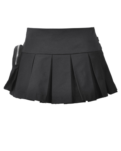 Saia Plissada com Bolso