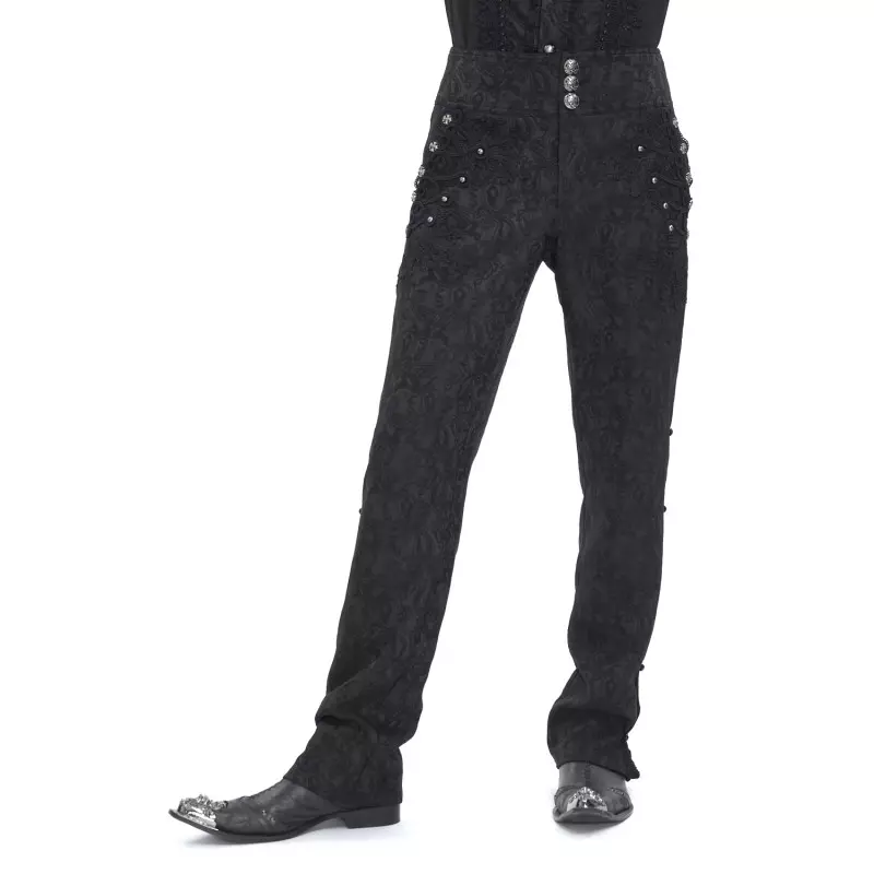 Elegant Brocade Trousers for Men from Devil Fashion Brand at €90.00