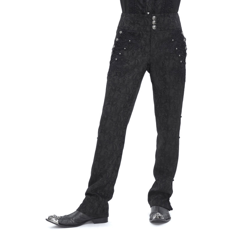 Pantalón Elegante con Brocado para Hombre