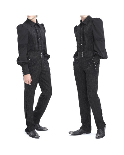 Pantalón Elegante con Brocado para Hombre