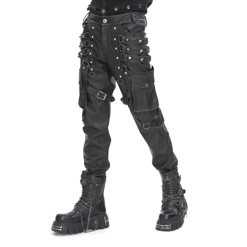 Pantalón Negro con Bolsillos para Hombre