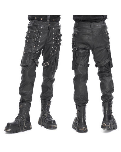 Pantalón Negro con Bolsillos para Hombre