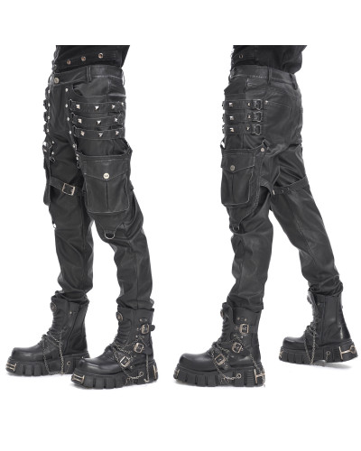 Pantalón Negro con Bolsillos para Hombre