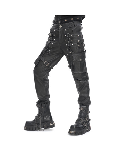 Pantalón Negro con Bolsillos para Hombre
