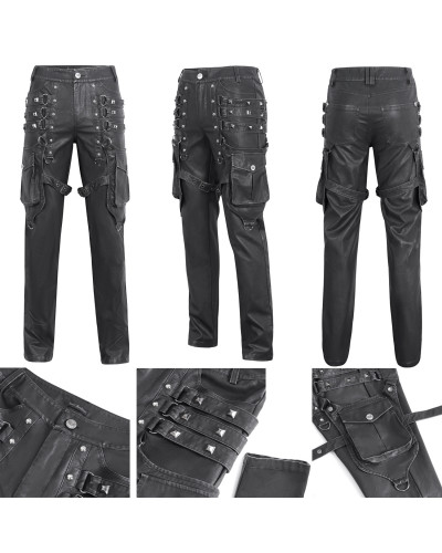 Pantalón Negro con Bolsillos para Hombre