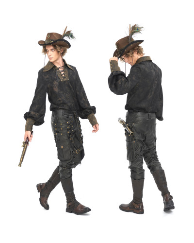 Braune Herrenhose mit Taschen