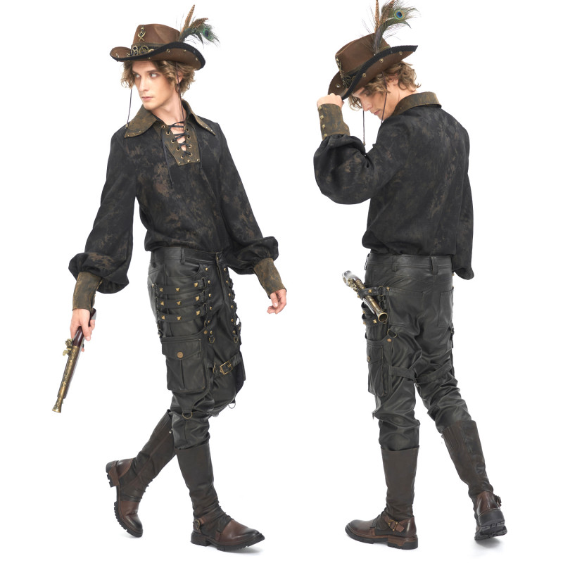 Pantalón Marrón con Bolsillos para Hombre
