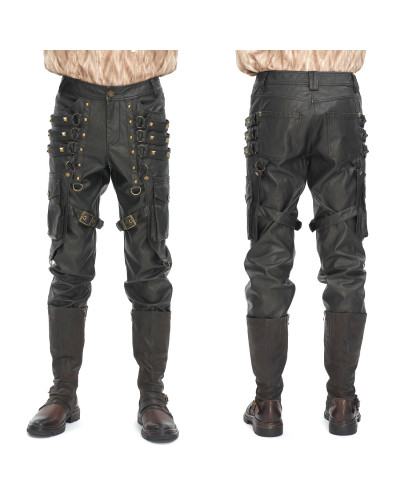 Braune Herrenhose mit Taschen