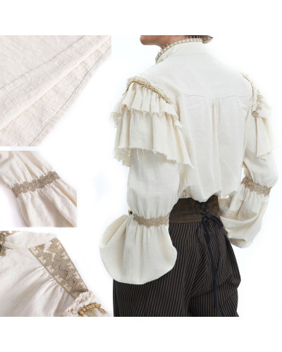 Beige Blouse for Men