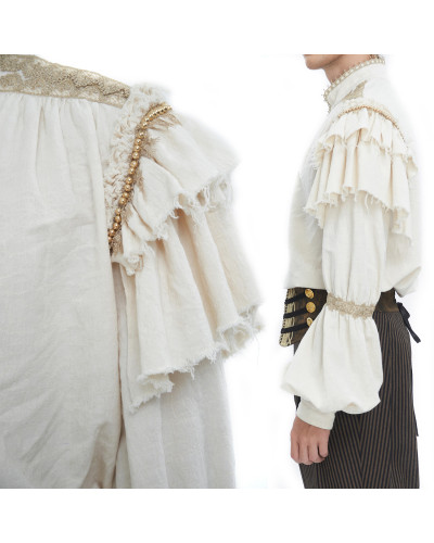 Beige Blouse for Men