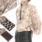 Beige Blouse with Lacings for Men Beige Blouse with Lacings for Men