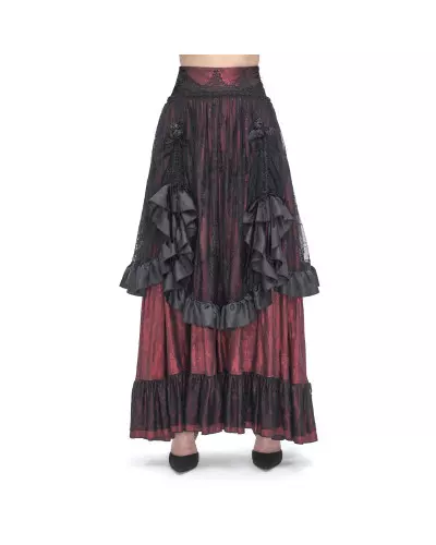 Elegant Red and Black Skirt from Devil Fashion Brand at €140.00