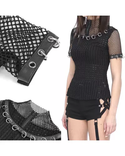 T-Shirt with Mesh from Devil Fashion Brand at €40.85