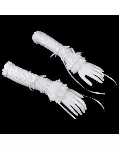 Long White Mittens from Devil Fashion Brand at €31.00