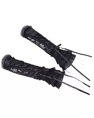 Long Black Mittens from Devil Fashion Brand at €31.00