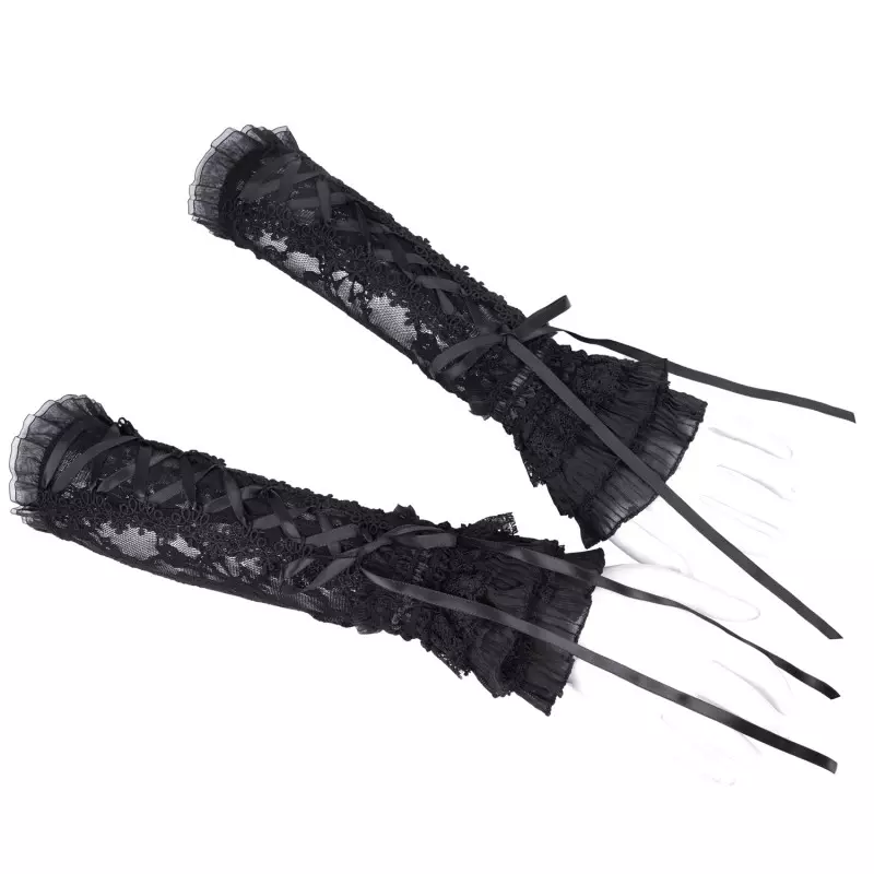 Long Black Mittens from Devil Fashion Brand at €31.00