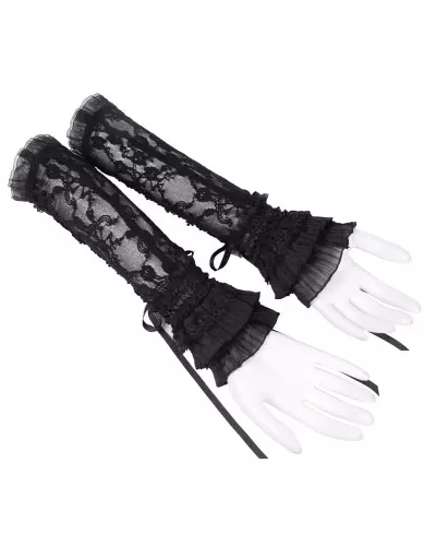 Long Black Mittens from Devil Fashion Brand at €31.00