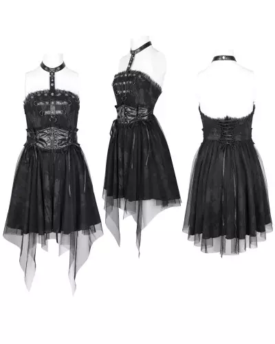 Short Dress with Leatherette from Devil Fashion Brand at €85.00