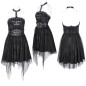 Short Dress with Leatherette Short Dress with Leatherette