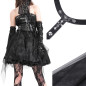 Short Dress with Leatherette Short Dress with Leatherette