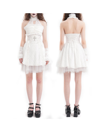 Vestido Blanco con Cruz