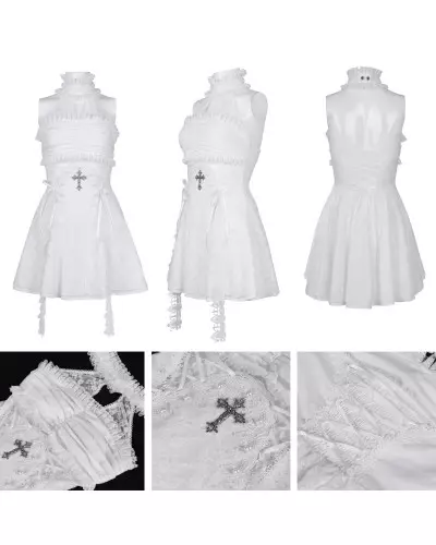 Robe Blanche avec Croix de la Marque Devil Fashion à 82,50 €