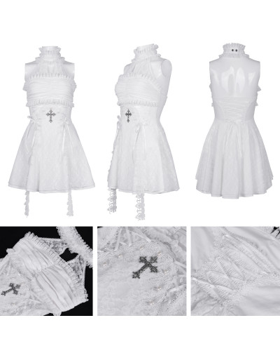 Vestido Blanco con Cruz