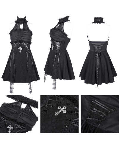 Vestido Negro con Cruz