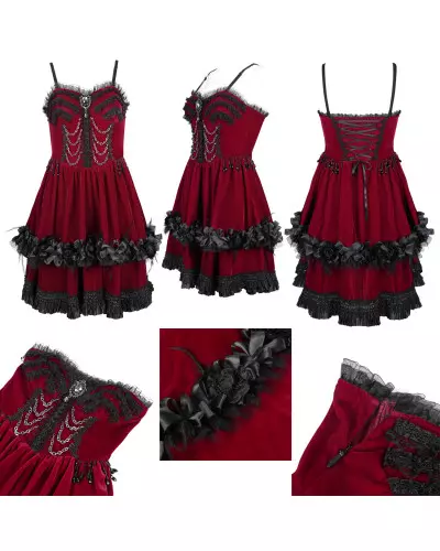 Robe Rouge avec Chaînes de la Marque Devil Fashion à 105,00 €