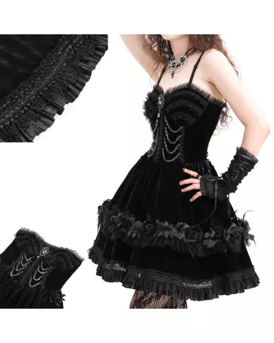 Robe Noire avec Chaînes de la Marque Devil Fashion à 119,90 €