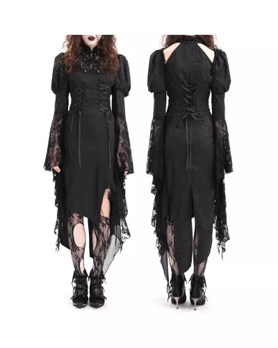 Asymmetric Dress with Lace from Devil Fashion Brand at €85.00