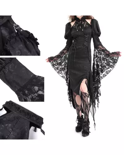 Asymmetrisches Kleid mit Spitze der Devil Fashion-Marke für 85,00 €