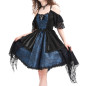 Blue and Black Dress with Cross Blue and Black Dress with Cross