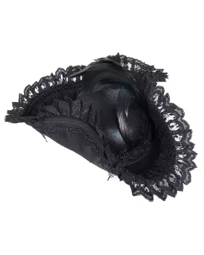 Chapeau avec Dentelle et Plumes de la Marque Devil Fashion à 55,90 €