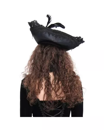 Chapeau avec Dentelle et Plumes de la Marque Devil Fashion à 55,90 €